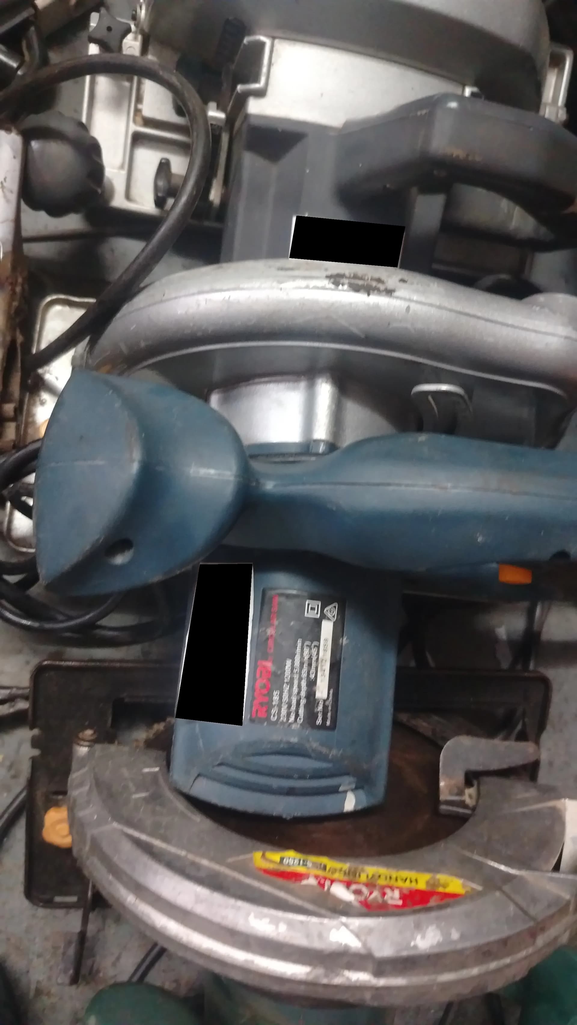 Used dusty Ryobi circular saw
