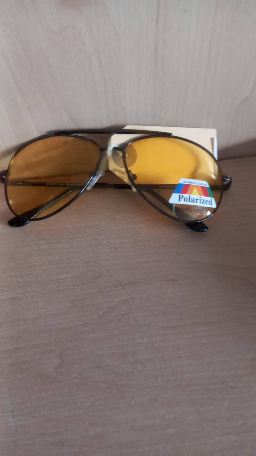 Brentoni amber-lens aviator sunglasses
